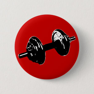 fitness weight 6 cm round badge