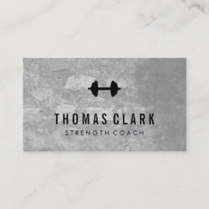 Fitness Weight Grey Texture Business Card