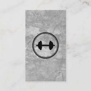 Fitness Weight Grey Texture Business Card