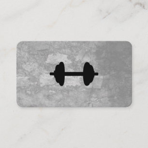 Fitness Weight Grey Texture Business Card