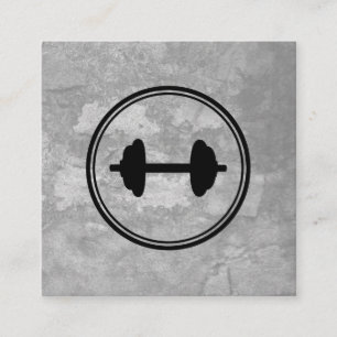 Fitness Weight Grey Texture Square Business Card