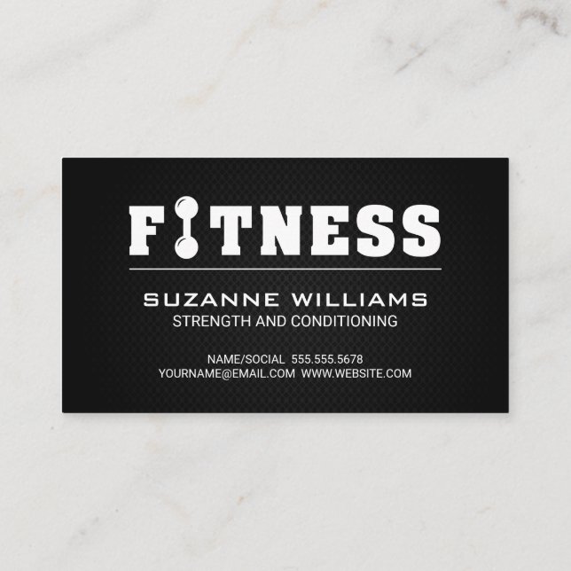 Fitness Weight | Personal Trainer Business Card (Back)