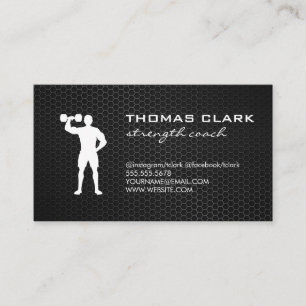 Fitness Weight Sports Trainer Business Card
