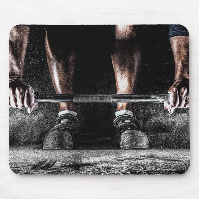 Fitness Weightlifting Gym Workout Mouse Mat (Front)