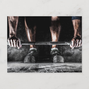 Fitness Weightlifting Gym Workout Postcard