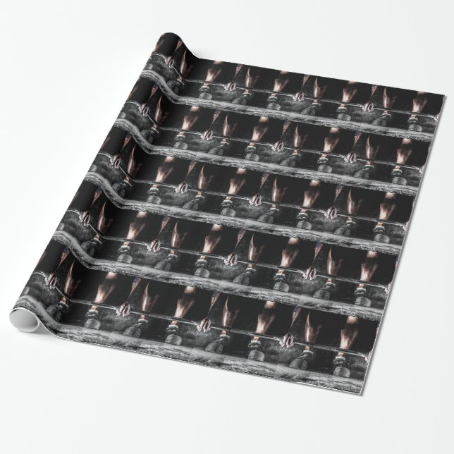 Fitness Weightlifting Gym Workout Wrapping Paper (Unrolled)
