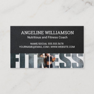 Fitness Woman Working Out Business Card