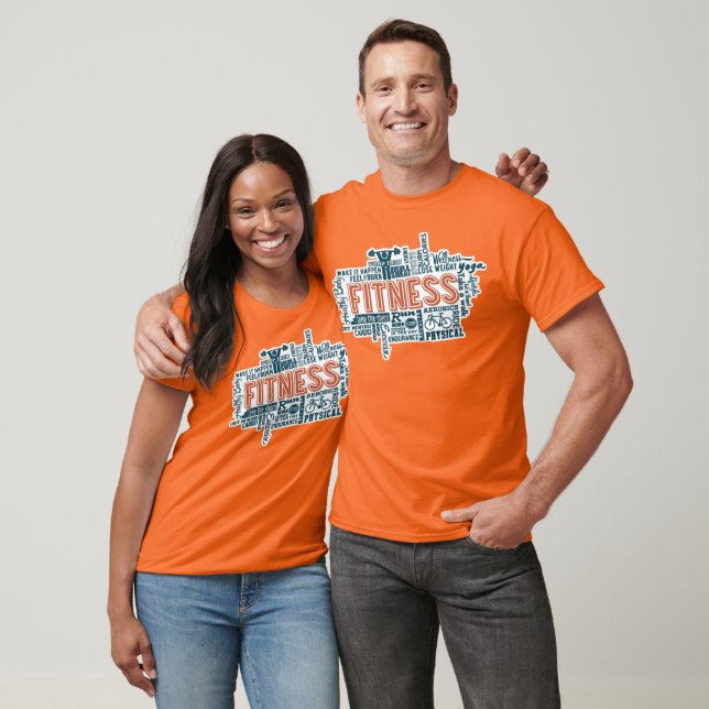 Fitness Word Cloud T-Shirt (Unisex)