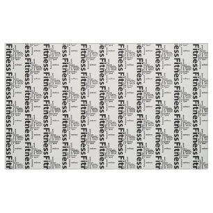 Fitness words fabric