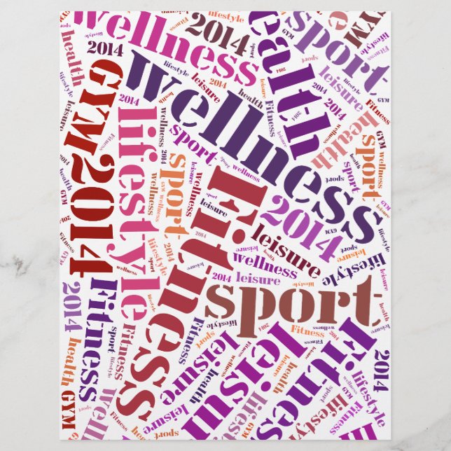 Fitness words flyer (Front)