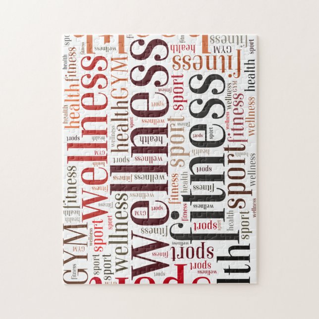 Fitness words jigsaw puzzle (Vertical)