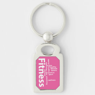 Fitness words key ring