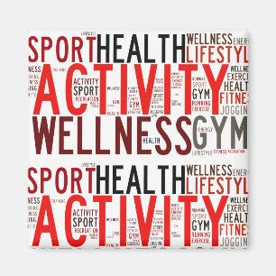 Fitness words magnet