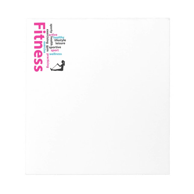 Fitness words notepad (Front)