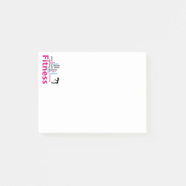 Fitness words post-it notes (Front)