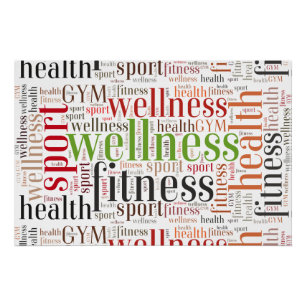 Fitness words poster
