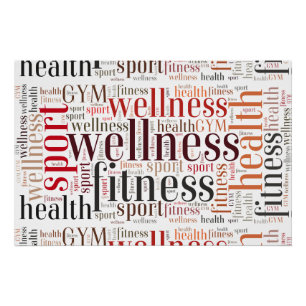 Fitness words poster