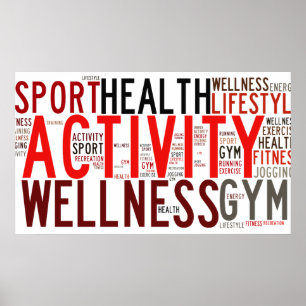 Fitness words poster