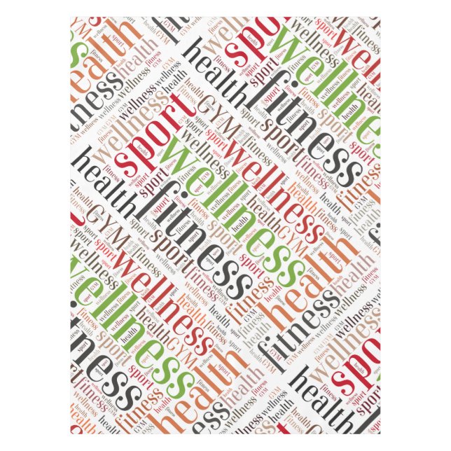 Fitness words tablecloth (Front)