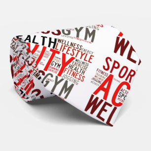 Fitness words tie
