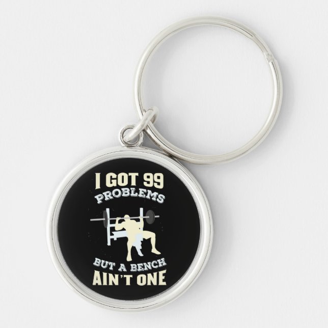 Fitness Workout Bodybuilding Key Ring (Front)