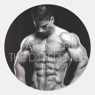 Fitness Workout Gym Motivation Classic Round Sticker