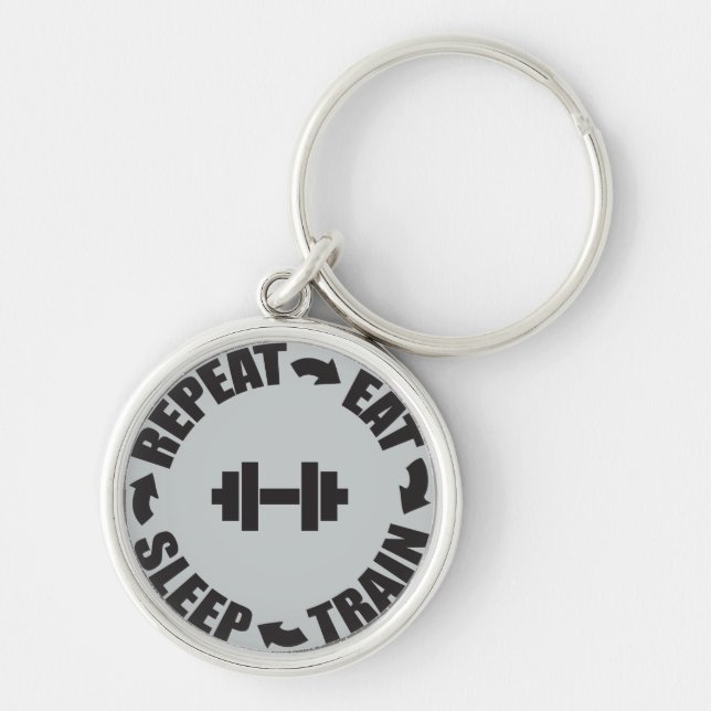 Fitness Workout Gym Motivation Key Ring (Front)