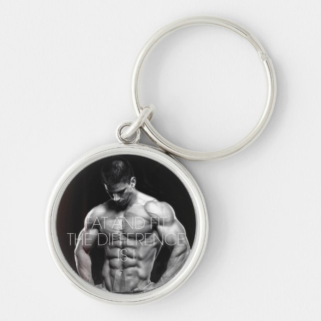 Fitness Workout Gym Motivation Key Ring (Front)