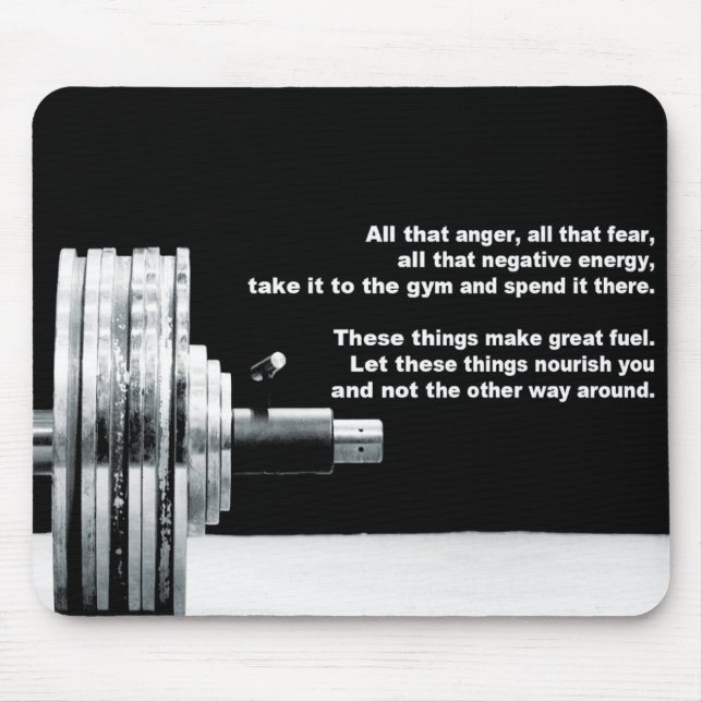 Fitness Workout Gym Motivation Mouse Mat (Front)