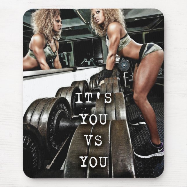 Fitness Workout Gym Motivation Mouse Mat (Front)