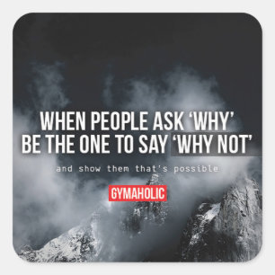 Fitness Workout Gym Motivation Square Sticker