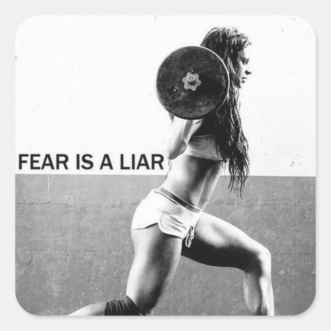 Fitness Workout Gym Motivation Square Sticker (Front)