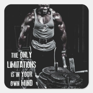 Fitness Workout Gym Motivation Square Sticker