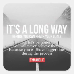 Fitness Workout Gym Motivation Square Sticker