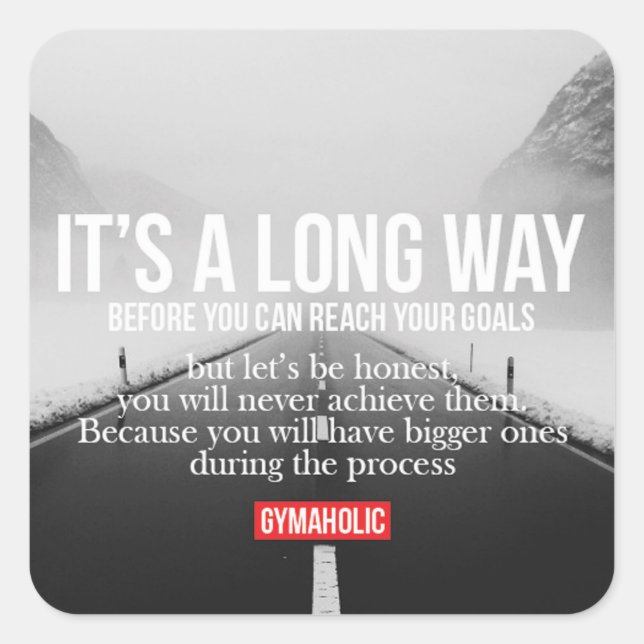 Fitness Workout Gym Motivation Square Sticker (Front)