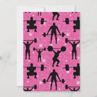 Fitness Workout Gym Sport Pink Glitter