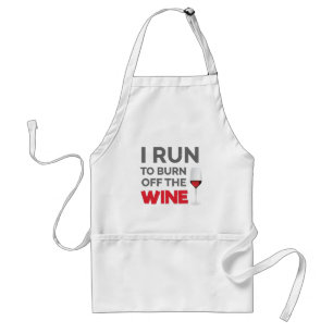 Fitness Workout I Run To Burn Off The Wine Standard Apron