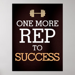 Fitness workout motivation poster