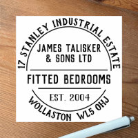 Fitted Bedrooms Rubber Stamp