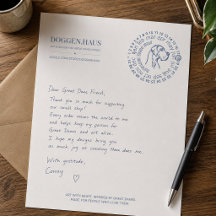Fitted Great Dane Letterhead