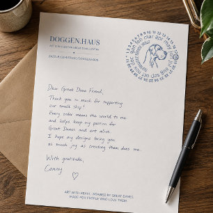 Fitted Great Dane Letterhead
