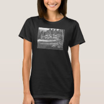 Fitted Tee with 25th Blodgett House Print