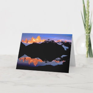 Fitz Roy Group Reflected in Glacial Lakes Card