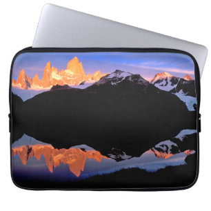 Fitz Roy Group Reflected in Glacial Lakes Laptop Sleeve