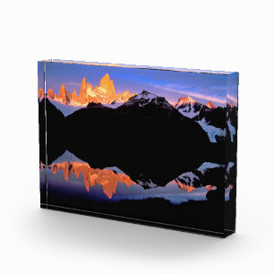 Fitz Roy Group Reflected in Glacial Lakes Photo Block