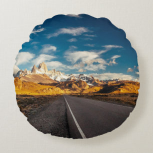Fitz Roy In Morning Light Round Cushion