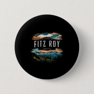 Fitz Roy Mountains Argentina Hiking Outdoors Vinta 6 Cm Round Badge