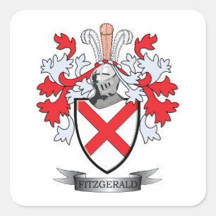 Fitzgerald Coat of Arms Square Sticker