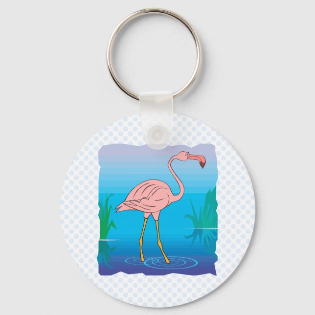 Fitzgerald Flamingo Key Ring (Front)