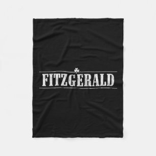 Fitzgerald Irish Name St Patricks Day Family Match Fleece Blanket